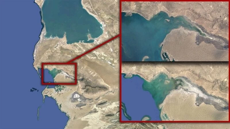 عقب نشینی 12 کیلومتری آب دریای خزر در بندر ترکمن باشی